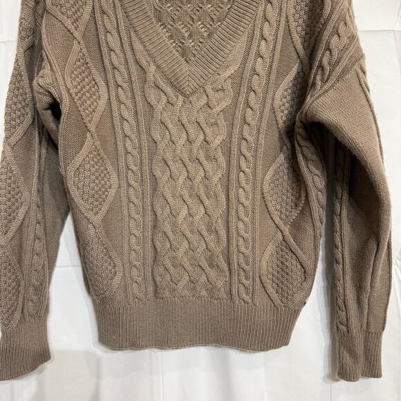 Guess Brown V-Neck Sweater Sz M - Picture 8 of 13